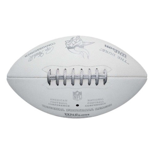 Minnesota Vikings White Training Camp Wilson Full Size Football Collectibles Fan HQ
