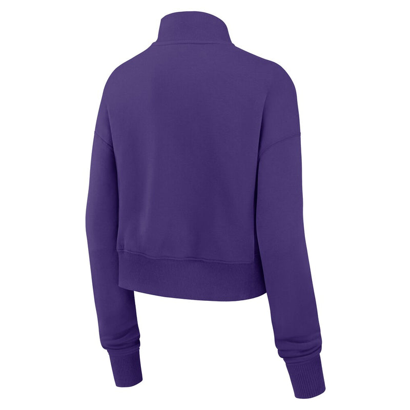 Minnesota Vikings Nike Women's Purple Phoenix Cropped Half-Zip Sweatshirt Womens Nike