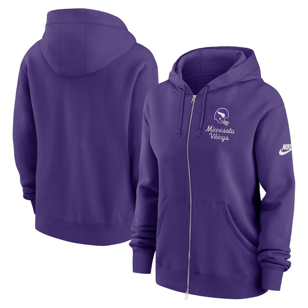 Minnesota Vikings Nike Women's Purple Rewind Phoenix Full Zip Sweatshirt Womens Nike