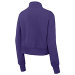 Minnesota Vikings Nike Women's Purple Rewind Phoenix Cropped 1/4 Zip Sweatshirt Womens Nike   