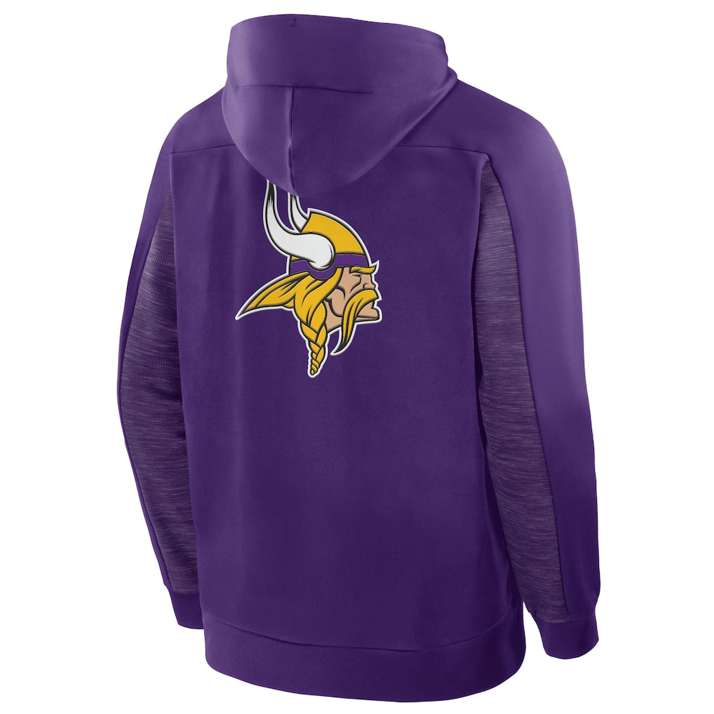 Minnesota Vikings Fanatics Purple Checkdown Pass Full-Zip Hoodie Sweatshirts Fanatics
