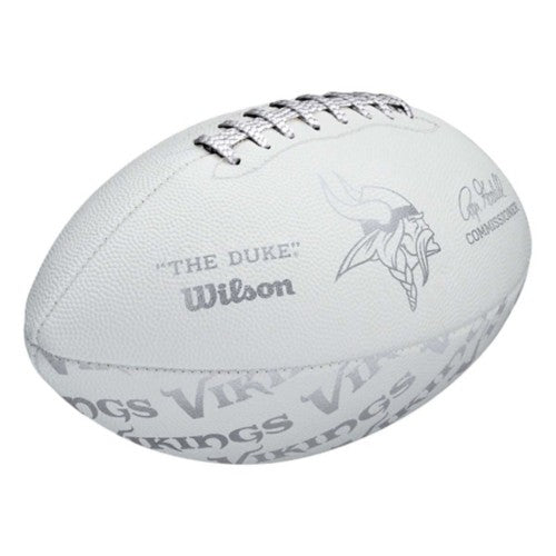 Minnesota Vikings White Training Camp Wilson Full Size Football Collectibles Fan HQ
