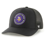 Minnesota Vikings '47 Brand Black Circle Logo Stretch Hat
