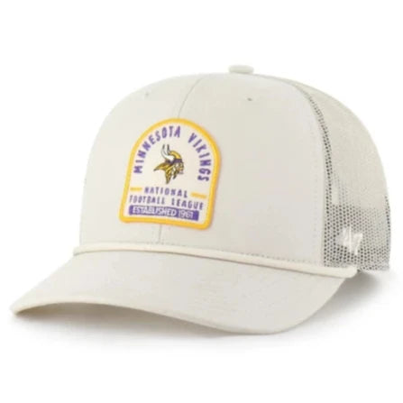 Minnesota Vikings '47 Brand Bone Gravestone Trucker Rope Adjustable Hat