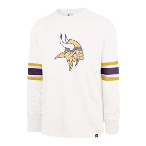 Minnesota Vikings '47 Brand Bone Double Header Long Sleeve Tee T-Shirt 47 Brand   