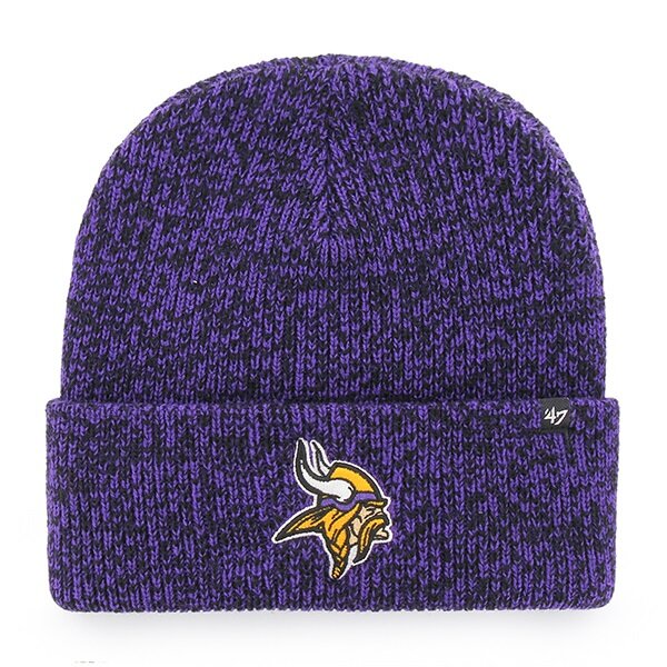 Minnesota Vikings '47 Brand Purple Brain Freeze Cuff Knit Beanie Hats 47 Brand   