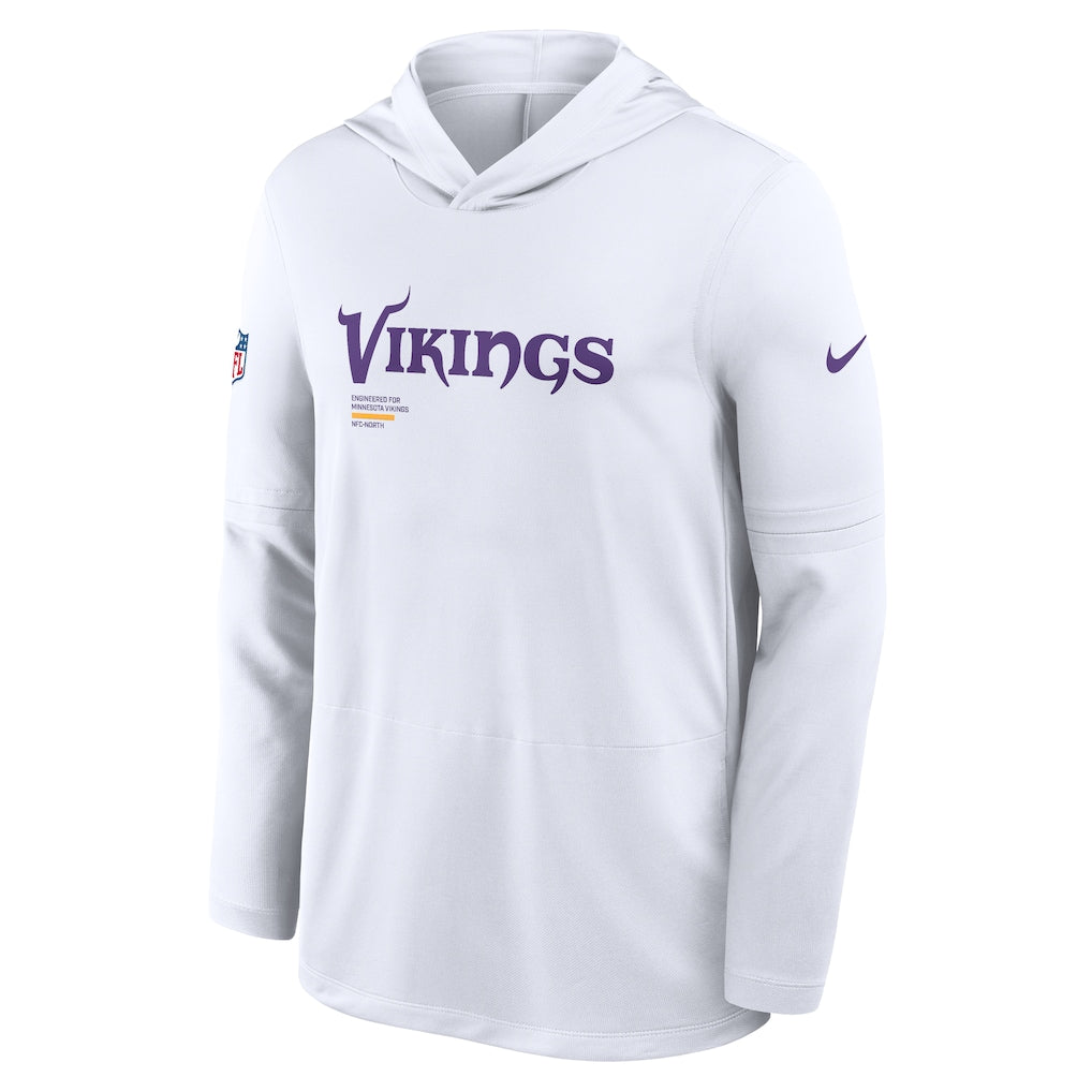 AVAILABLE IN-STORE ONLY! Minnesota Vikings Nike White Sideline Pure Fury Light Weight Hoodie Sweatshirts Nike