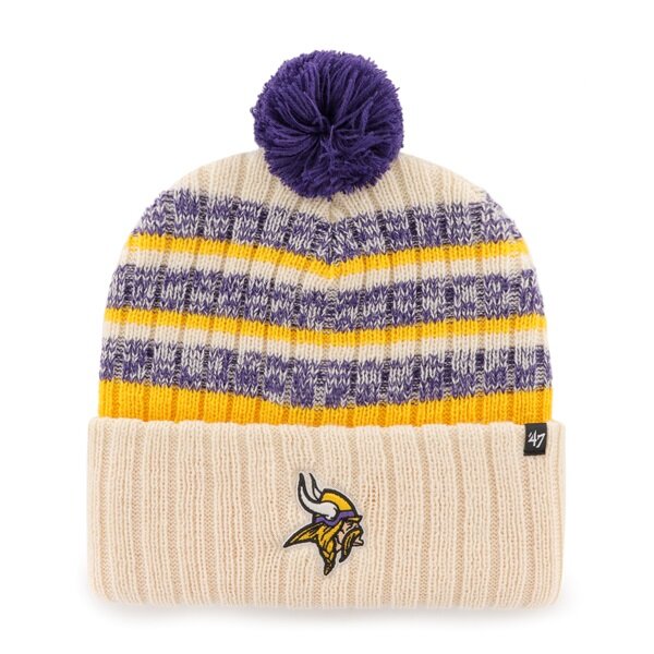 Minnesota Vikings '47 Brand Oat Tavern Cuff Knit w/ Pom Hats 47 Brand   