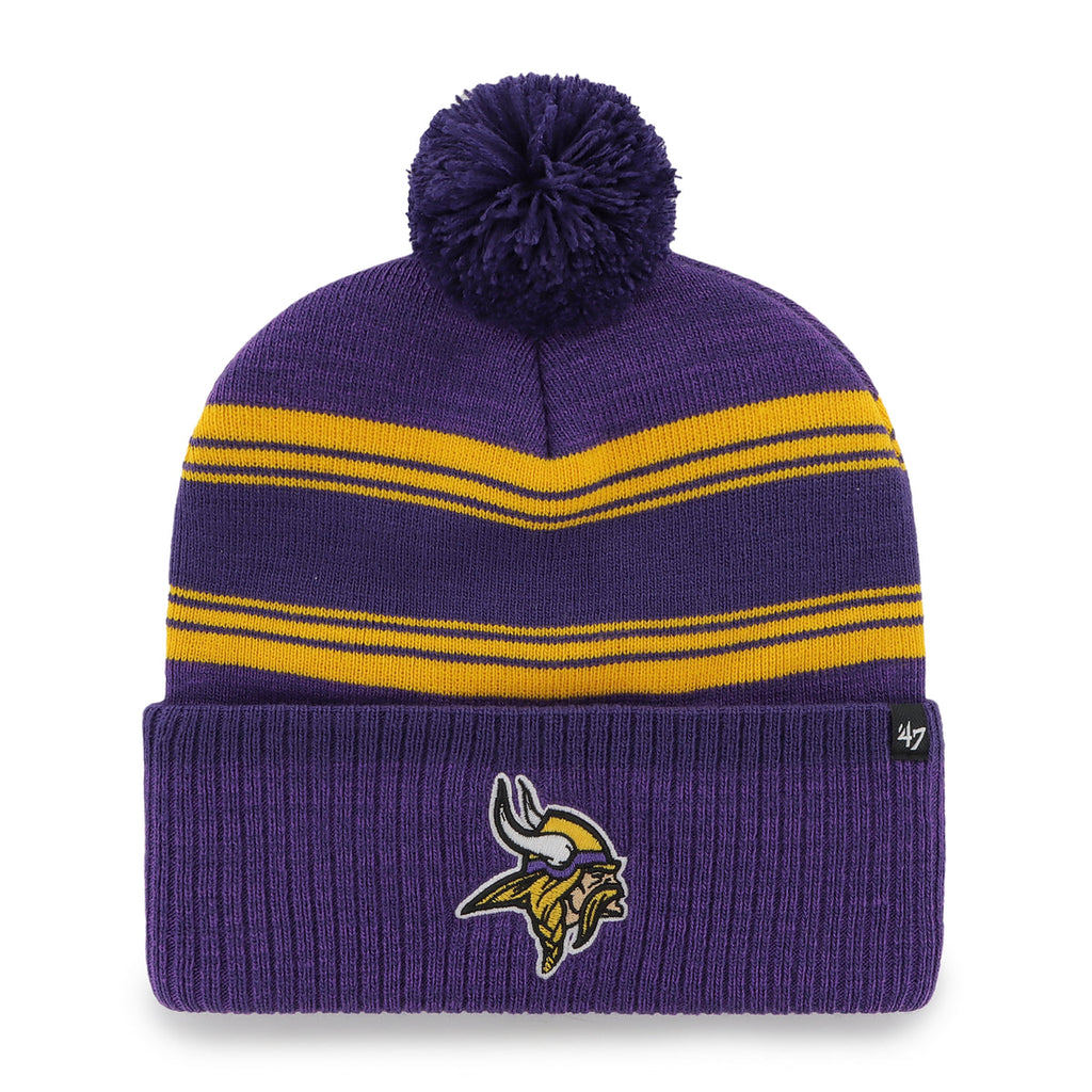 Minnesota Vikings '47 Brand Purple Fadeout Cuff Knit w/ Pom Hats 47 Brand   