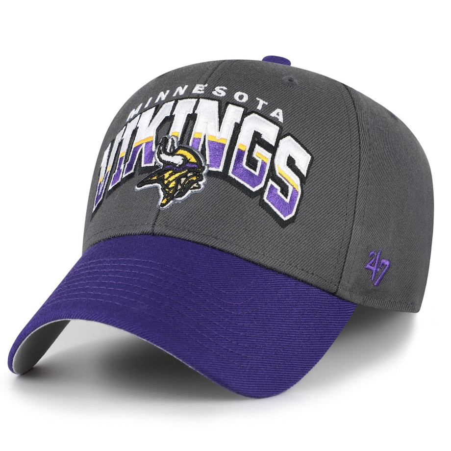 Minnesota Vikings '47 Brand Charcoal Split Block MVP Adjustable