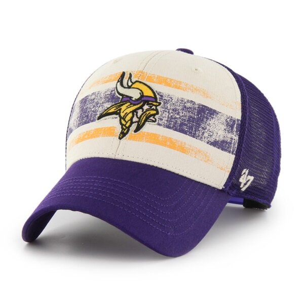 Purple Reign Minnesota Vikings Football Fan Skol Embroidered Trucker Cap Black / White