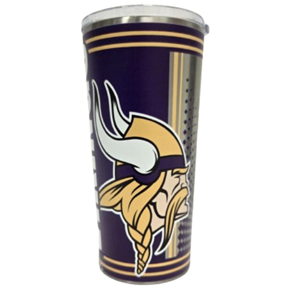 Minnesota Vikings 20 oz. Stainless Steel Double Walled Tumbler w/ Lid Collectibles STL Wholesale   