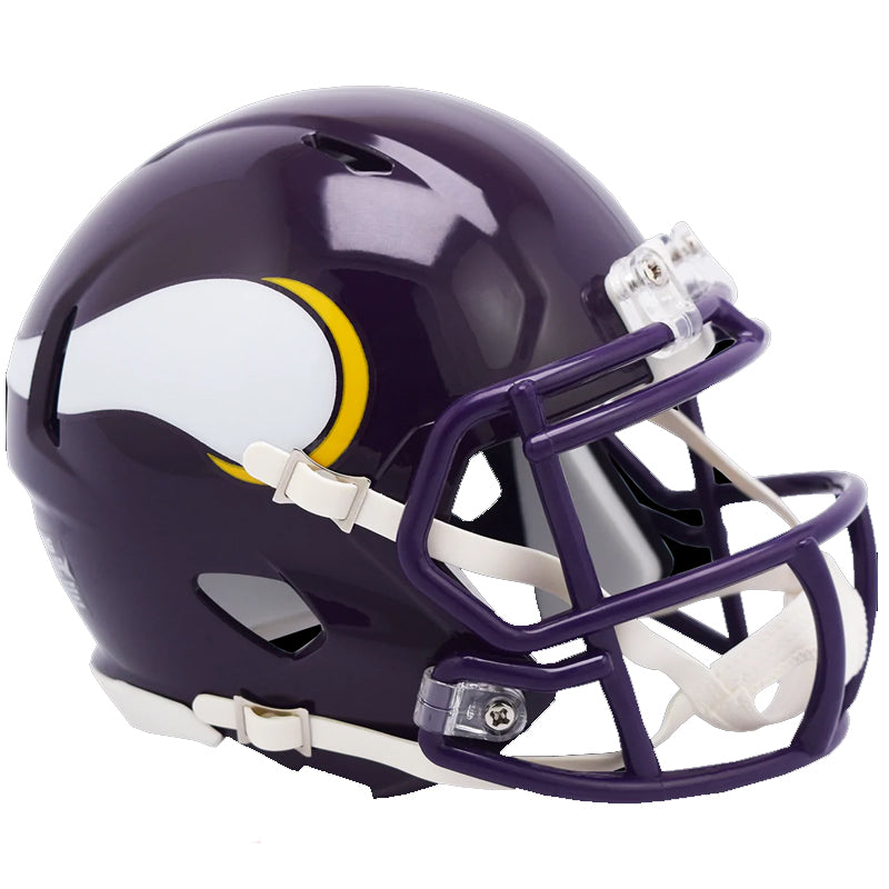 Minnesota Vikings Unsigned Riddell 1985-01 Throwback Speed Mini Helmet Collectibles Riddell   