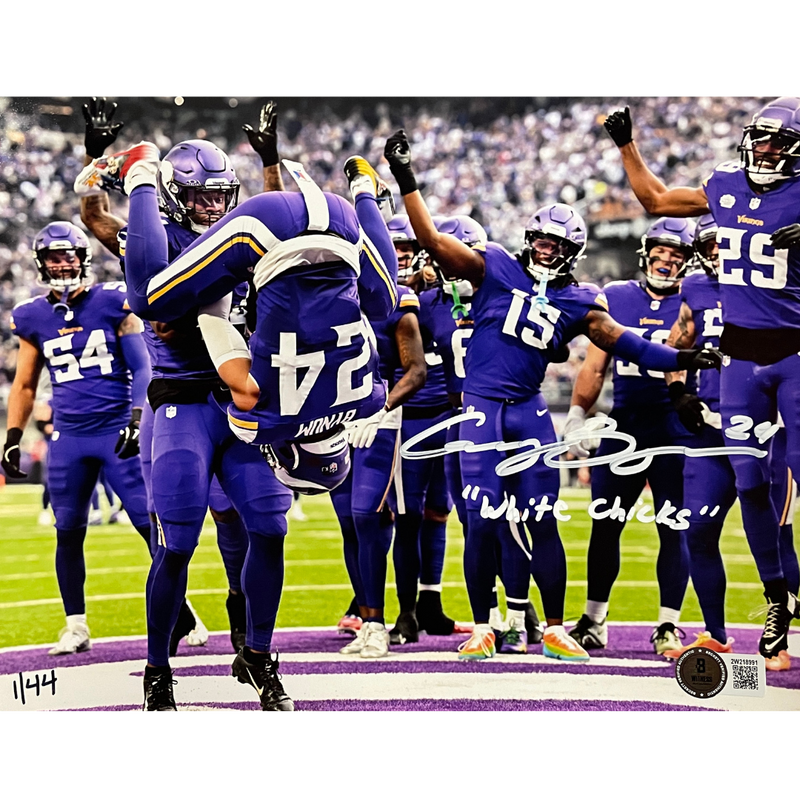 Cam Bynum and Josh Metellus Autographed Minnesota Vikings 8x10 Photo (Numbered Edition) Autographs FanHQ Number 1/44