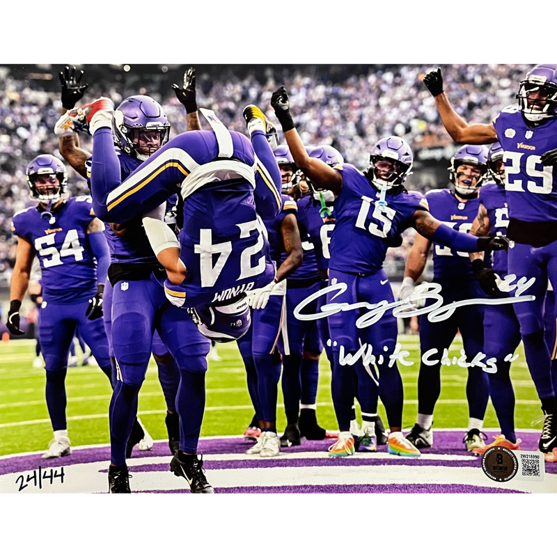 Cam Bynum and Josh Metellus Autographed Minnesota Vikings 8x10 Photo (Numbered Edition) Autographs FanHQ Number 24/44