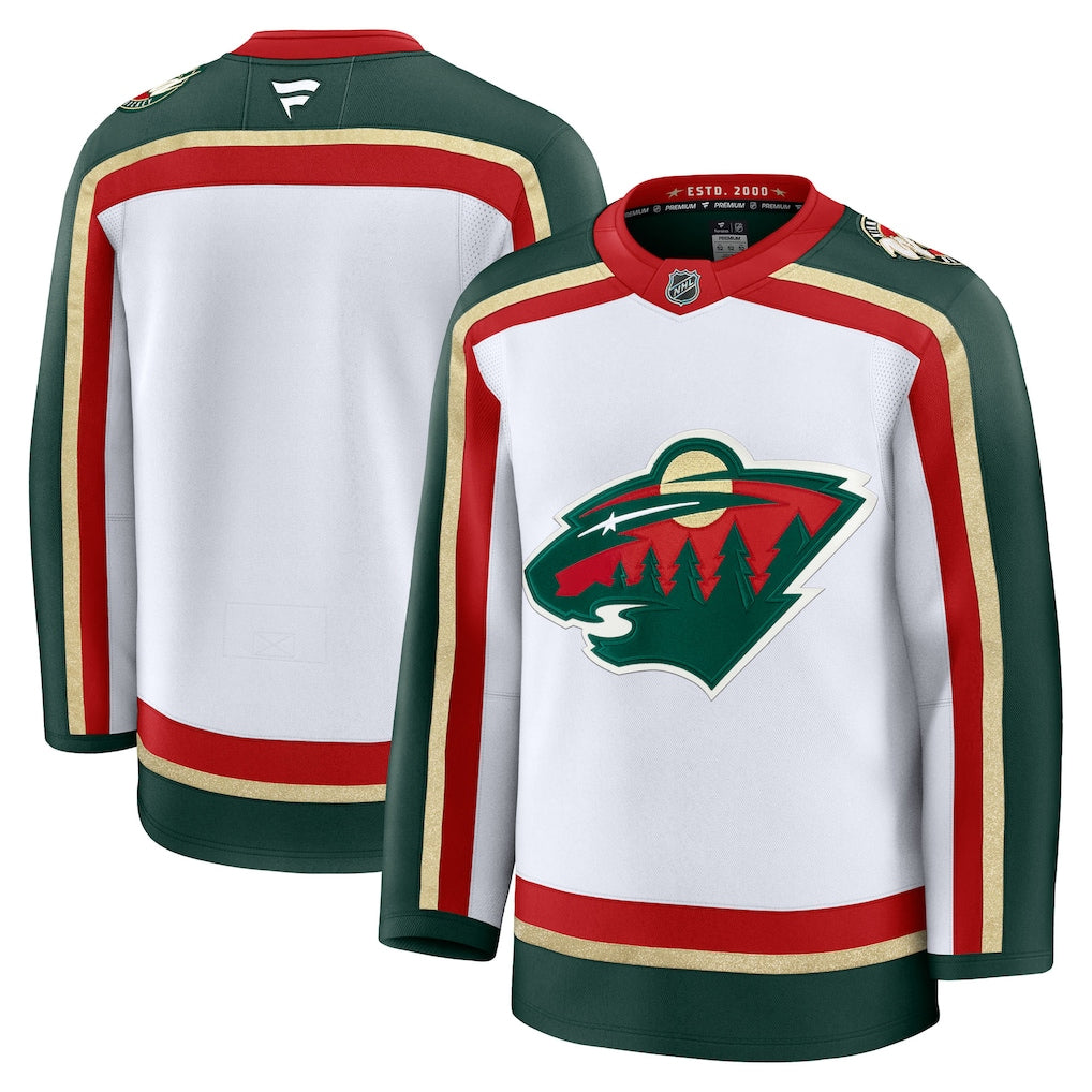 Minnesota Wild Fanatics White 25th Anniversary Premium Jersey Jersey Fanatics