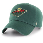 Minnesota Wild Green Logo '47 Clean Up Hat Hats 47 Brand