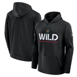 Minnesota Wild Fanatics Black Authentic Pro Primary Pullover Hoodie
