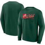 Minnesota Wild Fanatics Green Focus Fleece Crewneck