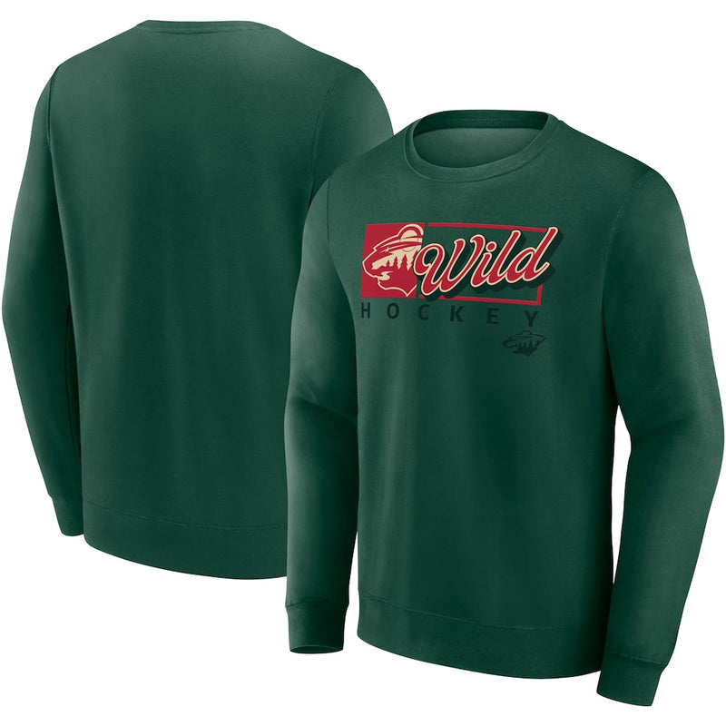 Minnesota Wild Fanatics Green Focus Fleece Crewneck