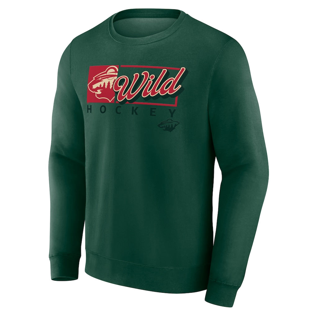 Minnesota Wild Fanatics Green Focus Fleece Crewneck