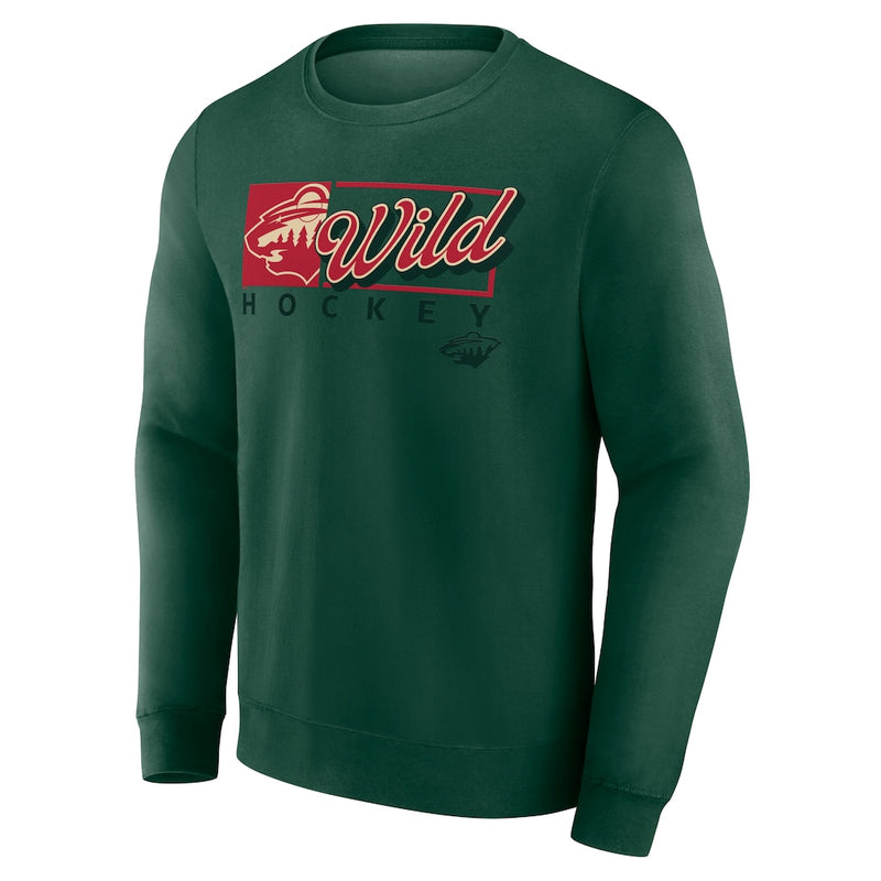 Minnesota Wild Fanatics Green Focus Fleece Crewneck