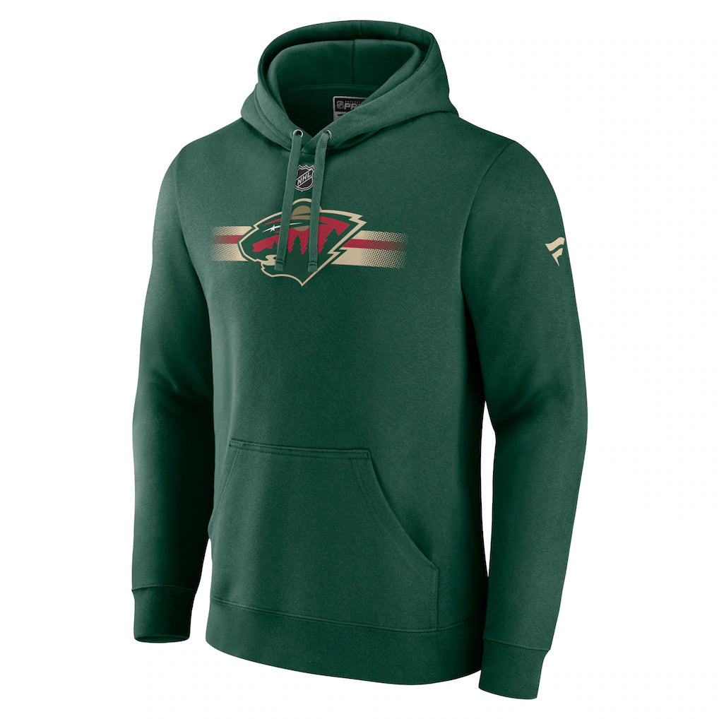 Minnesota Wild Fanatics Green Authentic Pro Pullover Hoodie