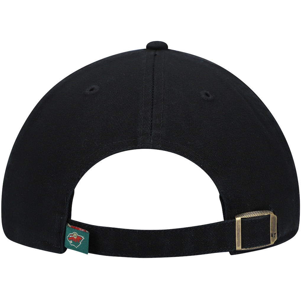 Minnesota Wild '47 Brand Black Clean Up Adjustable Hat Hats 47 Brand