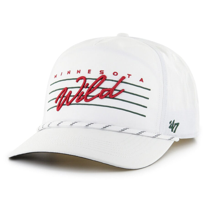 Minnesota Wild '47 Brand White Hitch Adjustable Snapback Hat Hats 47 Brand   