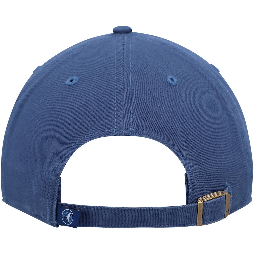 Minnesota Timberwolves '47 Brand Clean Up Blue Logo Adjustable Hat Hats 47 Brand