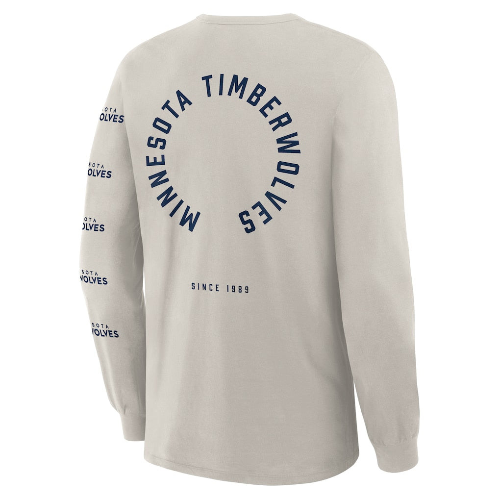 Minnesota Timberwolves Fanatics Bone Ball Screen Action Long Sleeve Tee T-Shirts Fanatics