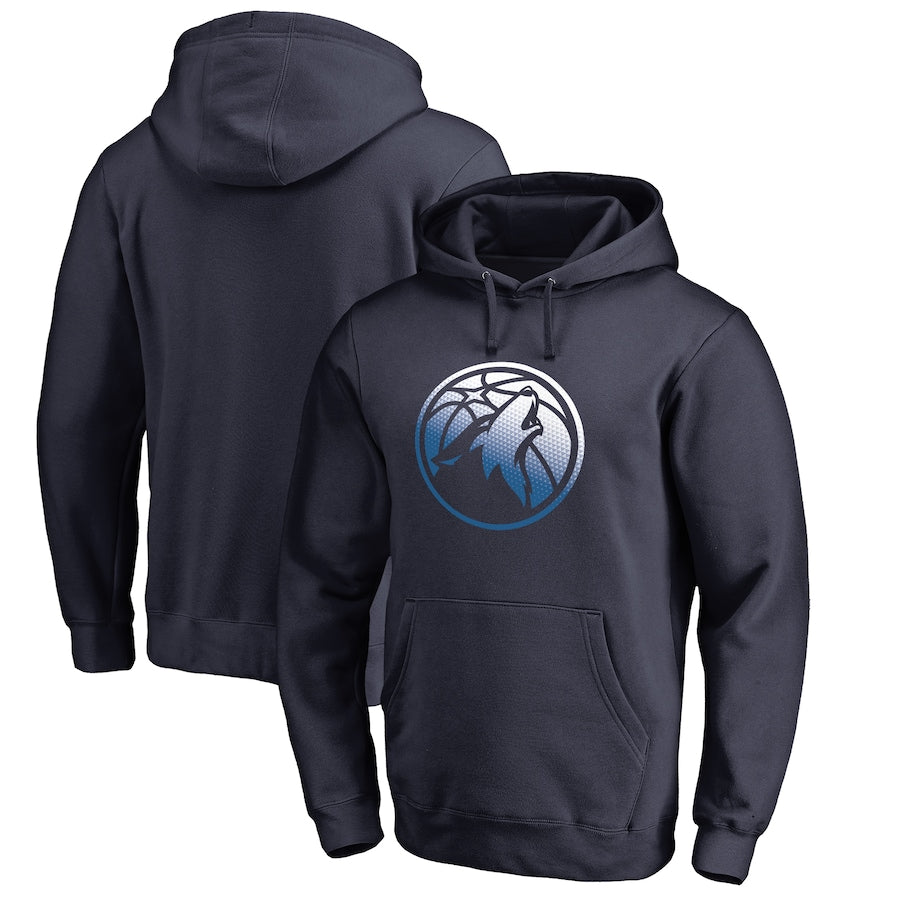 Minnesota Timberwolves Fanatics Navy Gradient Logo Pullover Hoodie Sweatshirts Fanatics