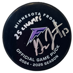 Grace Zumwinkle Autographed Minnesota Frost Official Game Puck w/ 25 Champs Inscription Autographs FanHQ