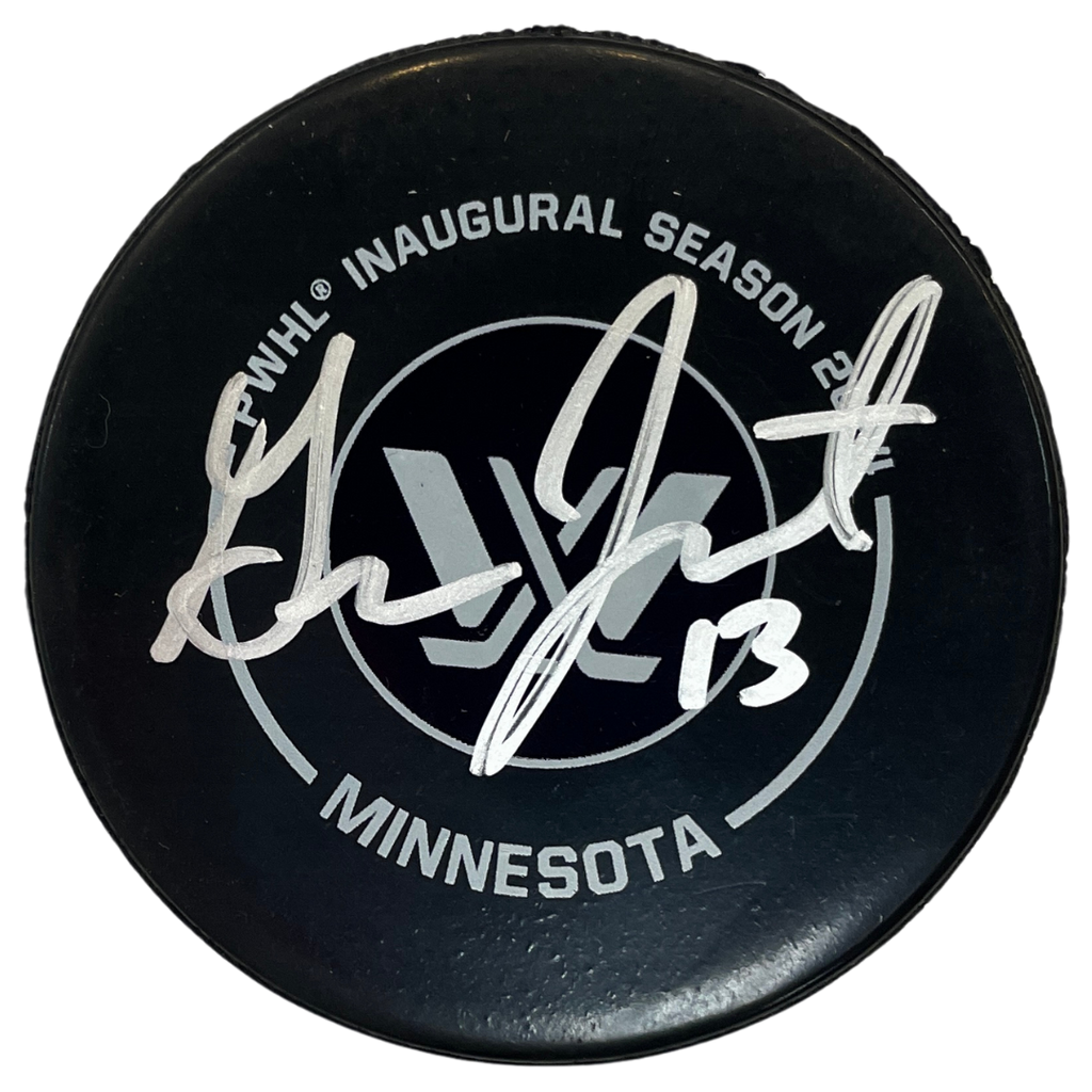 Grace Zumwinkle Autographed PWHL Minnesota Official Game Puck Autographs FanHQ   