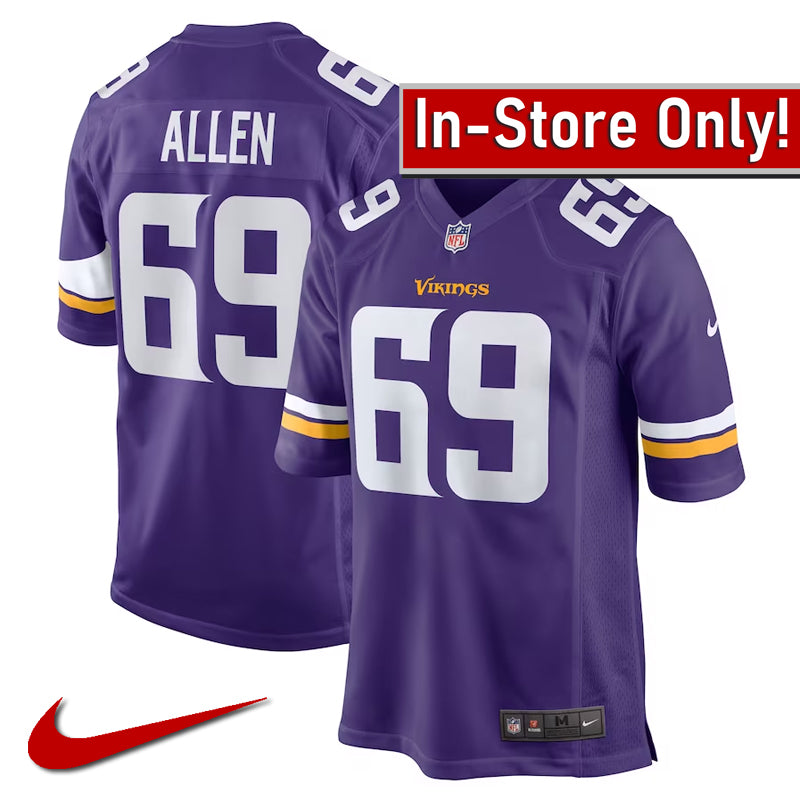 AVAILABLE IN-STORE ONLY! Jared Allen Minnesota Vikings Purple Nike Game Jersey