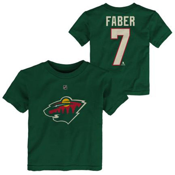 Brock Faber Minnesota Wild Toddler Green Player T-Shirt Kids Outerstuff