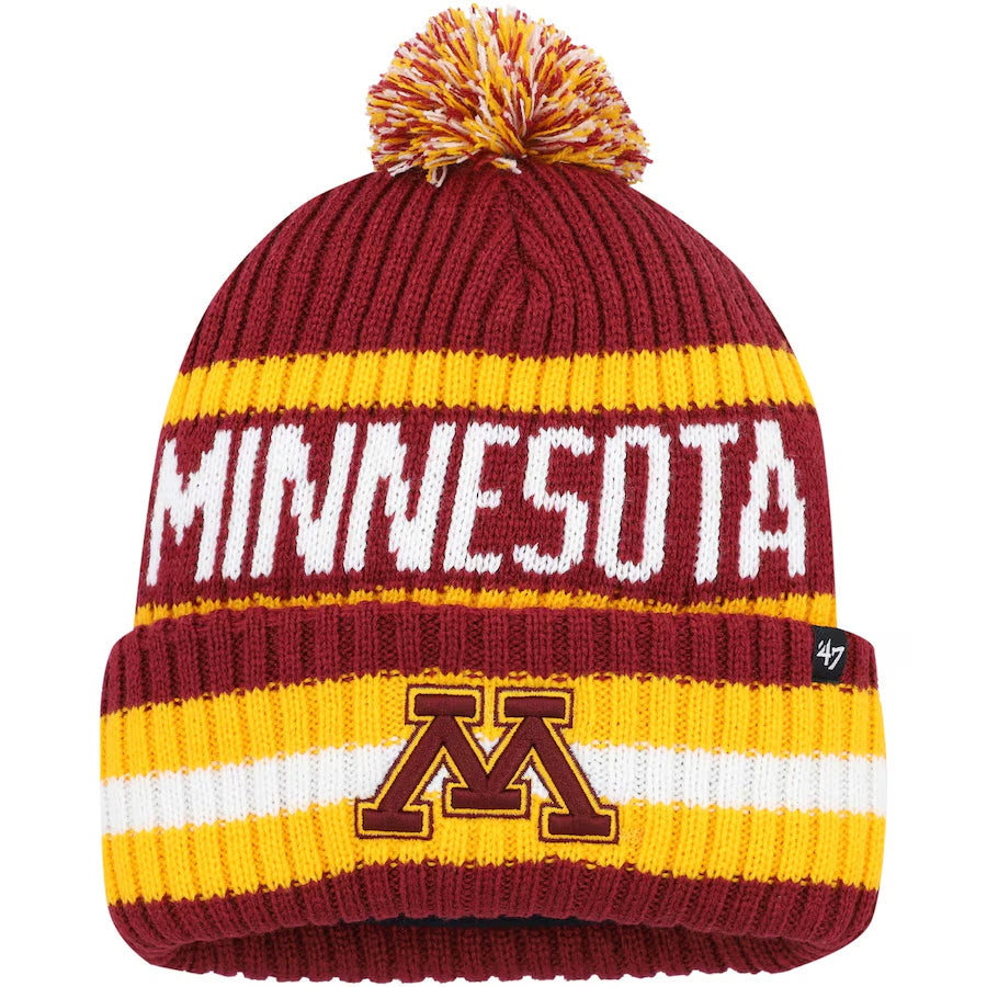 Minnesota Golden Gophers '47 Brand Bering Cuff Knit w/ Pom Hats 47 Brand