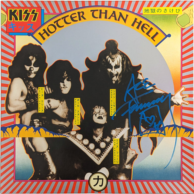 Ace Frehley Autographed KISS Hotter Than Hell Vinyl Album Autographs FanHQ   