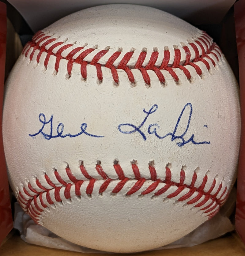 Gene Larkin Autographed Rawlings Official Major League Baseball (Slight Blemish)