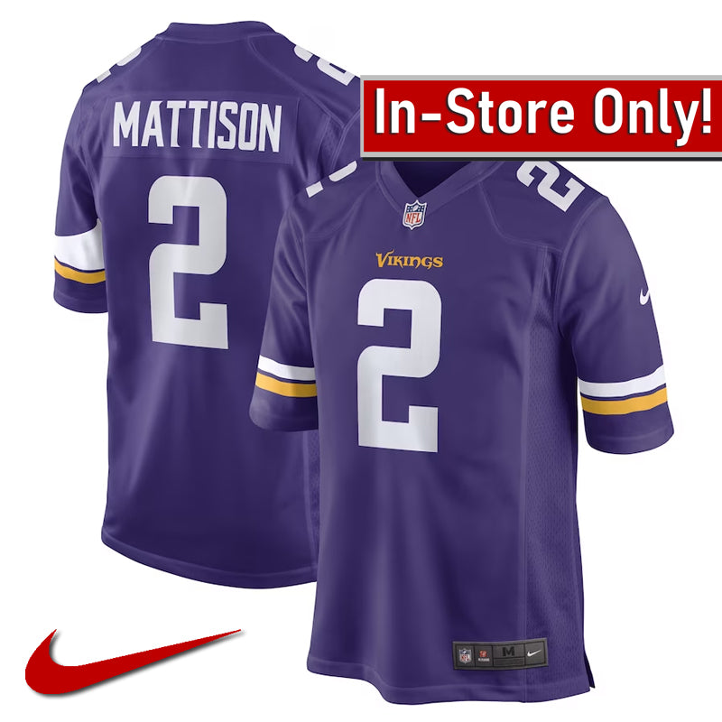 AVAILABLE IN-STORE ONLY! Alexander Mattison Minnesota Vikings Purple Nike Game Jersey