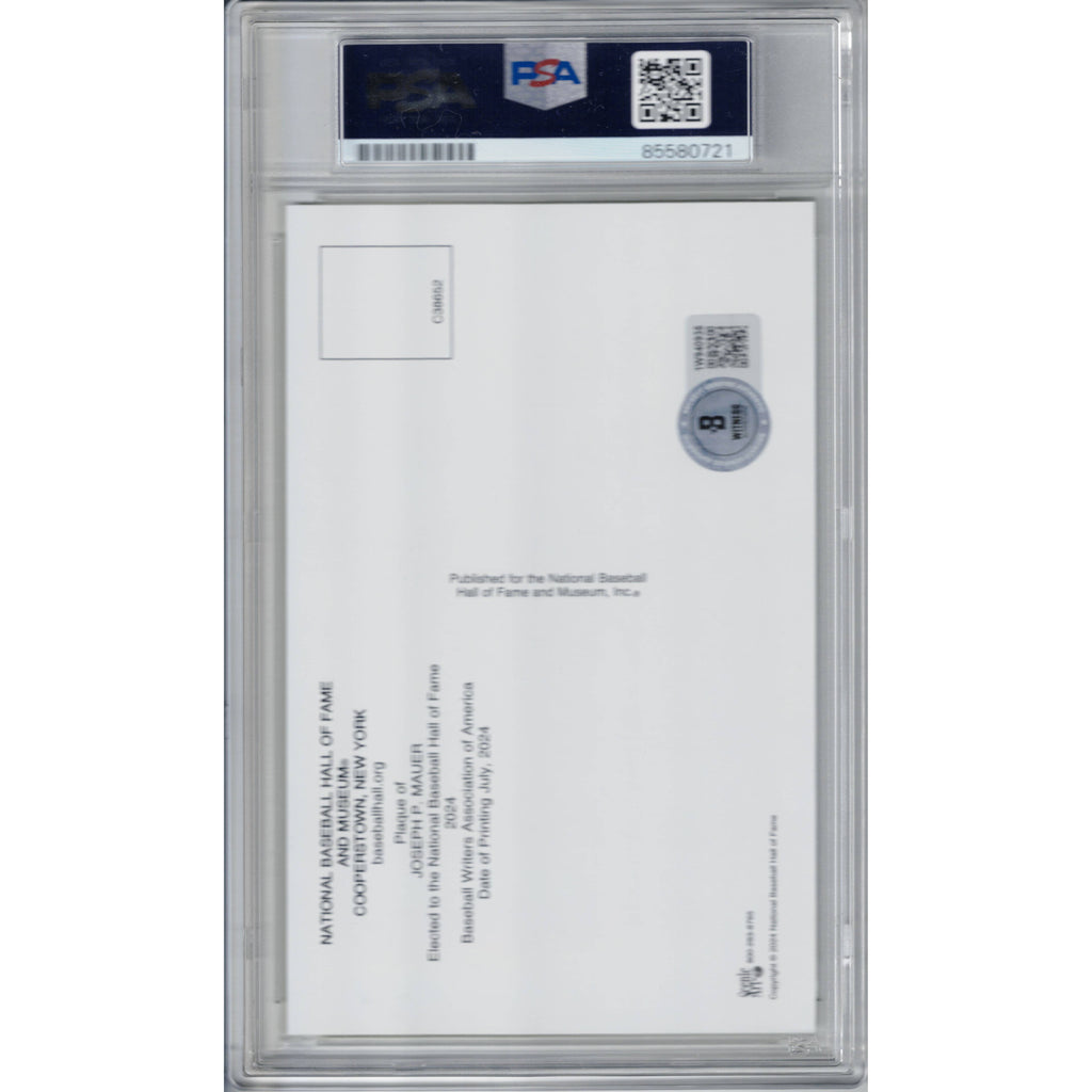 Joe Mauer PSA Authenticated Autographed Hall of Fame Postcard Autographs Fan HQ