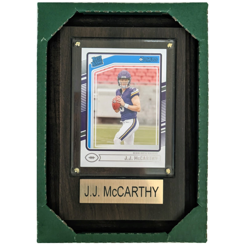 J.J. McCarthy Player Card Plaque Trading Cards Fan HQ