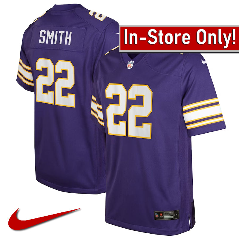 AVAILABLE IN-STORE ONLY! Harrison Smith Youth Minnesota Vikings Purple Nike Classic Game Jersey