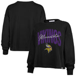 Minnesota Vikings Women's '47 Brand Black Sydney Long Sleeve Tee Womens 47 Brand