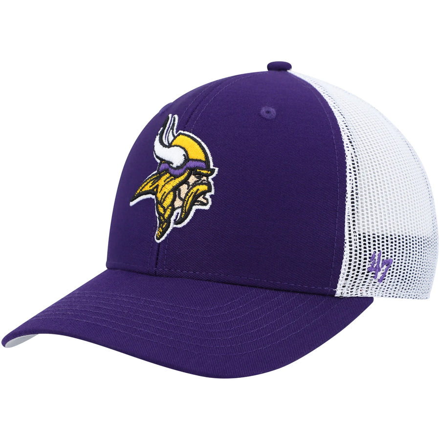 Minnesota Vikings Youth '47 Purple/White Trucker Hat Hats 47 Brand   