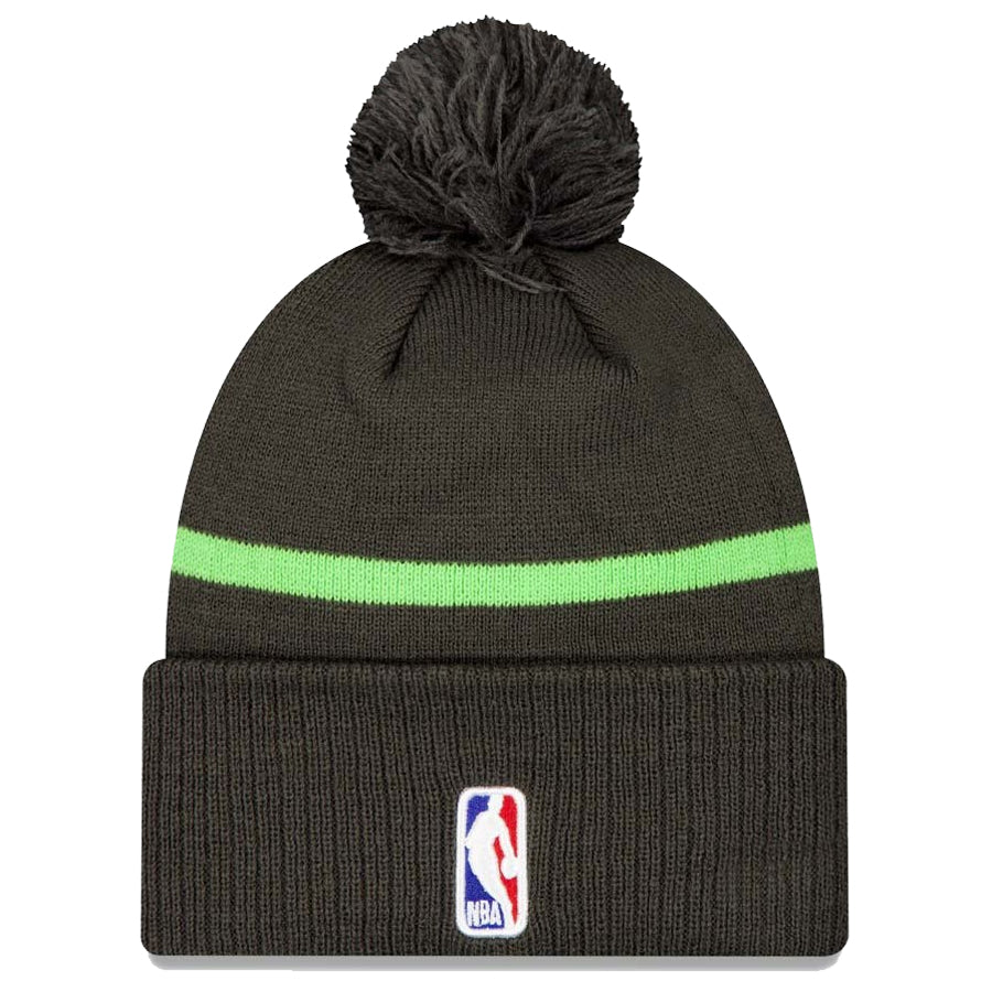 Minnesota Timberwolves New Era Charcoal Statement Edition Cuff Knit w/ Pom Hats New Era