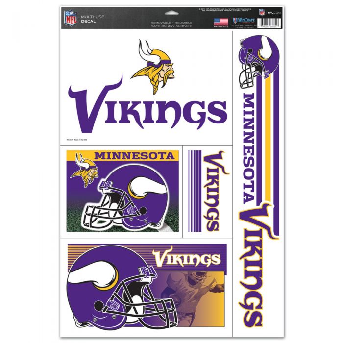 Minnesota Vikings Multi-Use Decals 11" x 17" Accessories Wincraft   