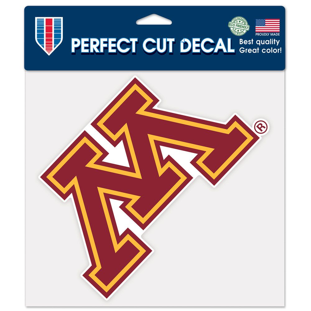 Minnesota Golden Gophers 8" x 8" Perfect Cut Color Decal Collectibles Wincraft   