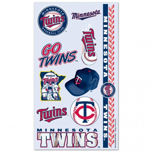 Minnesota Twins Temporary Tattoos Collectibles Wincraft   