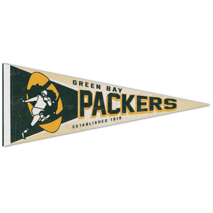 Green Bay Packers Vintage Logo Premium Pennant Collectibles Wincraft   